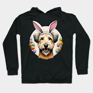 Portuguese Podengo Pequeno Enjoys Easter with Bunny Ears Hoodie